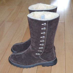 UGG Nantucket Winter Boots Faux Buttons Side Zip Boots